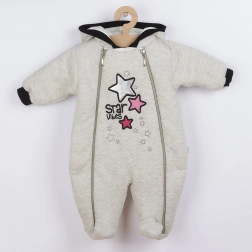 Winter babyskisuit met capuchon KOALA Star Vibes roze