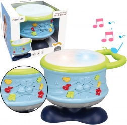 Interactieve educatieve drum met licht en geluid – blauw
