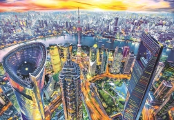 Puzzel Uitzicht op Shanghai 2000 stukjes