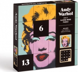 Schuifbaar houten puzzel Andy Warhol: Marilyn