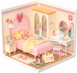 Rolife DIY huisje – slaapkamer met LED-verlichting, 105 stukjes