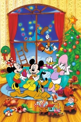 Puzzel Disney Mickey Mouse en vrienden Kerstmis 600 stukjes