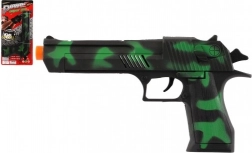 Plastic pistool met vliegwiel 23 cm