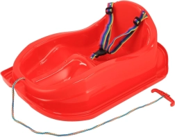 Kunststof slee met rugleuning BABY MIX Mini rood