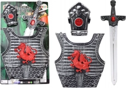 ridderkostuum met harnas, zwaard en scheenbeschermer voor kinderen