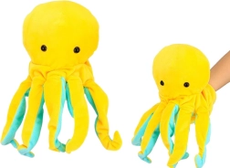 Pluchen Handpop Octopus Geel 25 cm