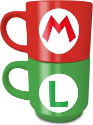 Set keramische mokken Super Mario Mario en Luigi