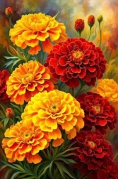 Schilderen op nummer – bloemen 40 × 50 cm op canvas
