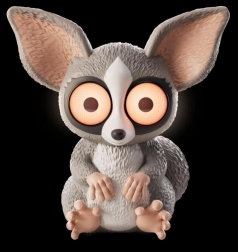 LED-lampje met een motief van de galago (oortje-bosdwerg)