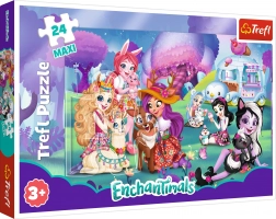 Trefl puzzel maxi ENCHANTIMALS – vrolijke wereld, 24 stukjes
