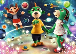 Glitterpuzzel Treflíci: Tussen de sterren