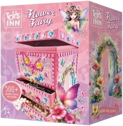 Decoratieve sieradendoos Flower Fairy Bellisa – creatieve mozaïekset voor kinderen