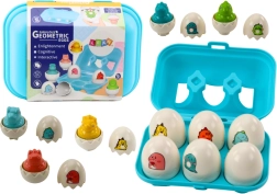 Kleurrijke set van zes geometrische dinosaurus eieren