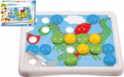 mozaïekspel met dopjes voor de allerkleinsten 3,2 cm, 36 stuks en 7 voorbeelden