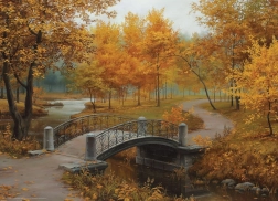 Puzzle EUROGRAPHICS Herfst in het oude park 1000 stukjes