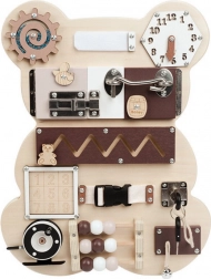 Houten manipulerend en sensorisch bord Beer