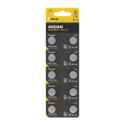 Alkaline knoopcelbatterij AG13 / LR44 / A76 / 357 1,5 V – verpakking 10 stuks
