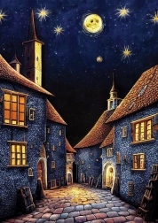 ART PUZZLE Legpuzzel Middeleeuwse nacht van de Chans 500 stukjes