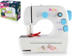 Compacte naaimachine met metalen constructie en lichteffecten