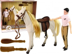 Rijpop met wit paard