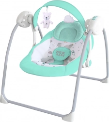 New Baby Teddy mint babyschommel en ligstoeltje
