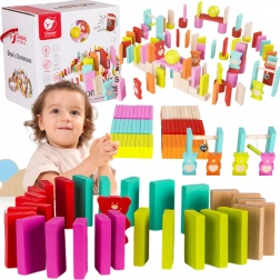 Houten domino voor kinderen Beren 105 stuks CLASSIC WORLD