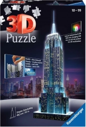 RAVENSBURGER lichtgevende 3D-puzzel Empire State Building – nachteditie, 216 stukjes