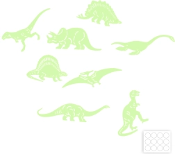 Dinosaurus vormen die gloeien in het donker