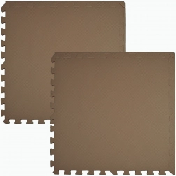 Schuimmat HUMBI 120 × 60 – grote waterdichte puzzel, veilig voor kinderen, donkerbeige (cappuccino) – 2 stuks