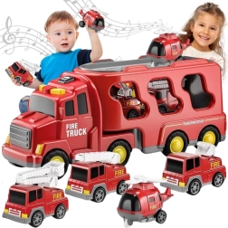 Woopie brandweertransporteur met voertuigen 5-in-1