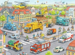 Ravensburger puzzel voertuigen in de stad 100 stukjes