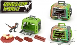 Dinosaurus-figuur 16 cm in kooi met accessoires