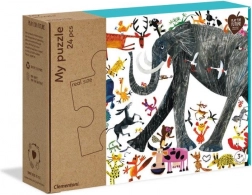 Puzzel 24 stukjes Dieren