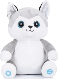Pluchen husky met lichtjes en muziek CHIPOLINO