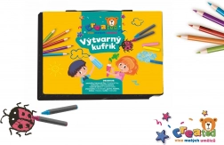 Creatieve schilderset in een plastic koffertje