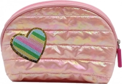 Pofachtige roze cosmetische tas