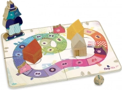 Vilac spel De Drie Biggetjes – coöperatief houten bordspel voor kinderen