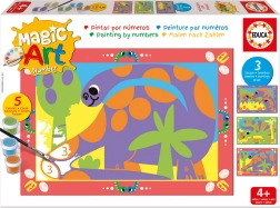 Educa schilderen op nummer dinosaurus