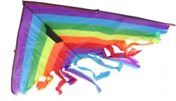 Kleurige nylon vlieger 120 x 90 cm