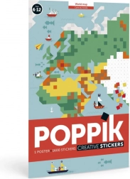 Stickerposter - Wereldkaart