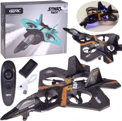 RC-drone Raptor met beschermde rotoren en LED-verlichting – zilver