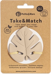 Petite&Mars siliconen bijtring Take&Match desert sand 0m+