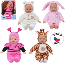 Pop met dierenpak 30 cm