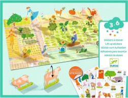 Verplaatsbare stickers Boerderij DJECO