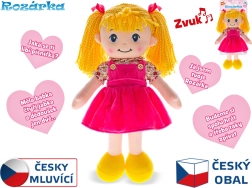 Sprekende pop Rozárka 35 cm met zacht lijfje
