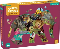 Afrikaanse safari-puzzel in de vorm van een olifant, 300 stukjes
