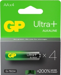 Alkalinebatterijen GP Ultra+ AA 4 stuks