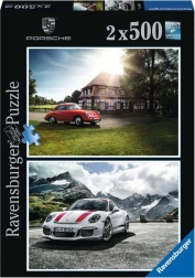 Puzzel RAVENSBURGER Porsche 356 en Porsche 911 2×500 stukjes