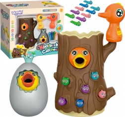 WOOPIE Magnetisch spel Vang het wormpje 3-in-1 met leuke spaarpot en wiebel-ei