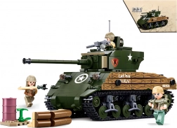 Sluban Army WW2 gevechtstank M4A3 Sherman bouwset